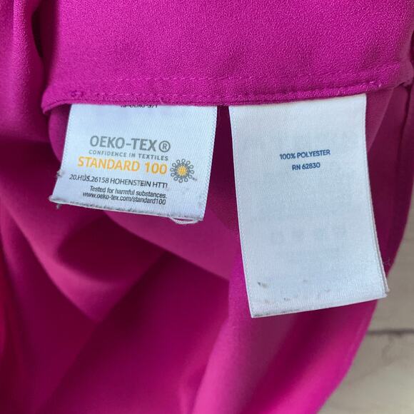 Lands' End Fushia Pink Tulip Sleeve Blouse Size 14 - Picture 12 of 15